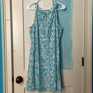 Sleeveless Jude Connally dress turquoise size large